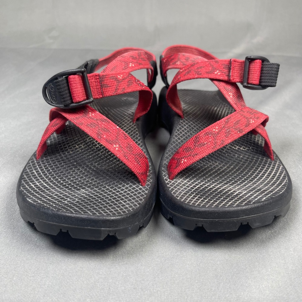 Chaco Z/2 Classic Sandals Womens 10 Red Black Toe Loop Vibram Hiking